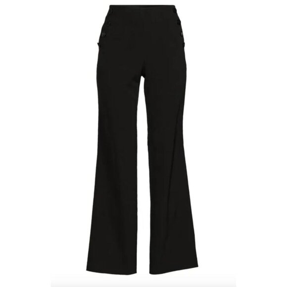 Karl Lagerfeld Paris Solid Wide Leg Pants - Picture 1 of 7